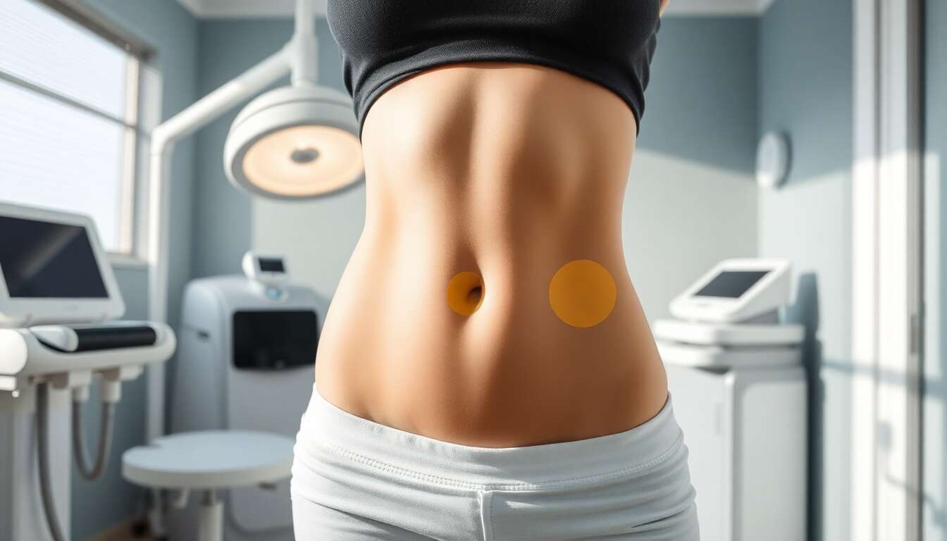 Zones abdominales : ventre et poignées d'amour