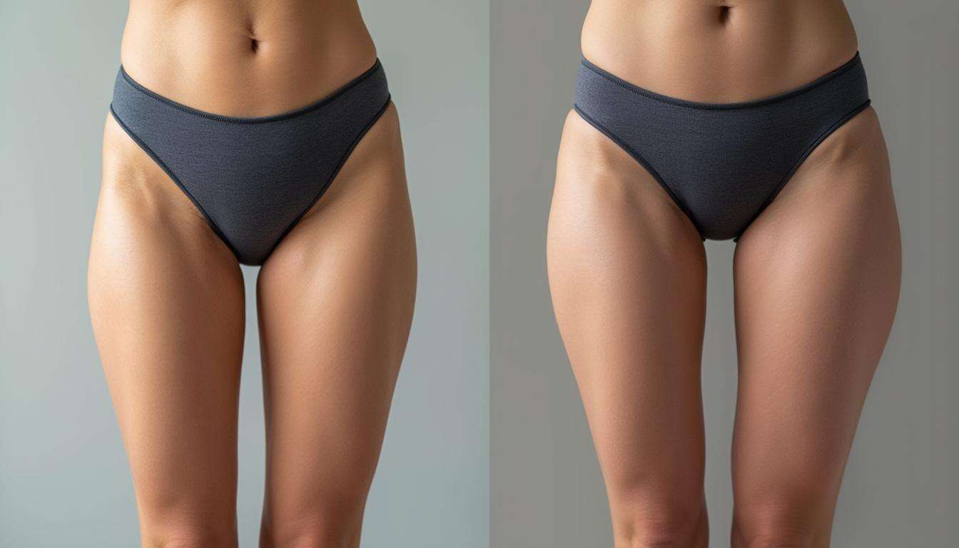 Resultados antes y después: muslos y criolipólisis